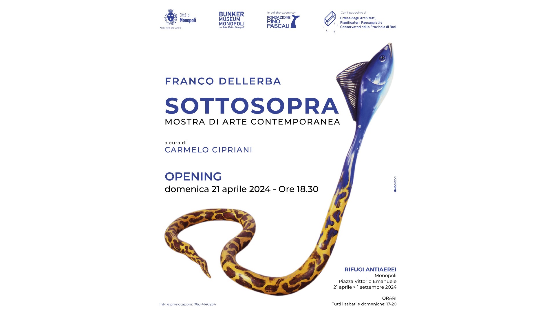 Dal 21 aprile Francesco Dellerba “SOTTOSOPRA” mostra di arte contemporanea nei rifugi antiaerei