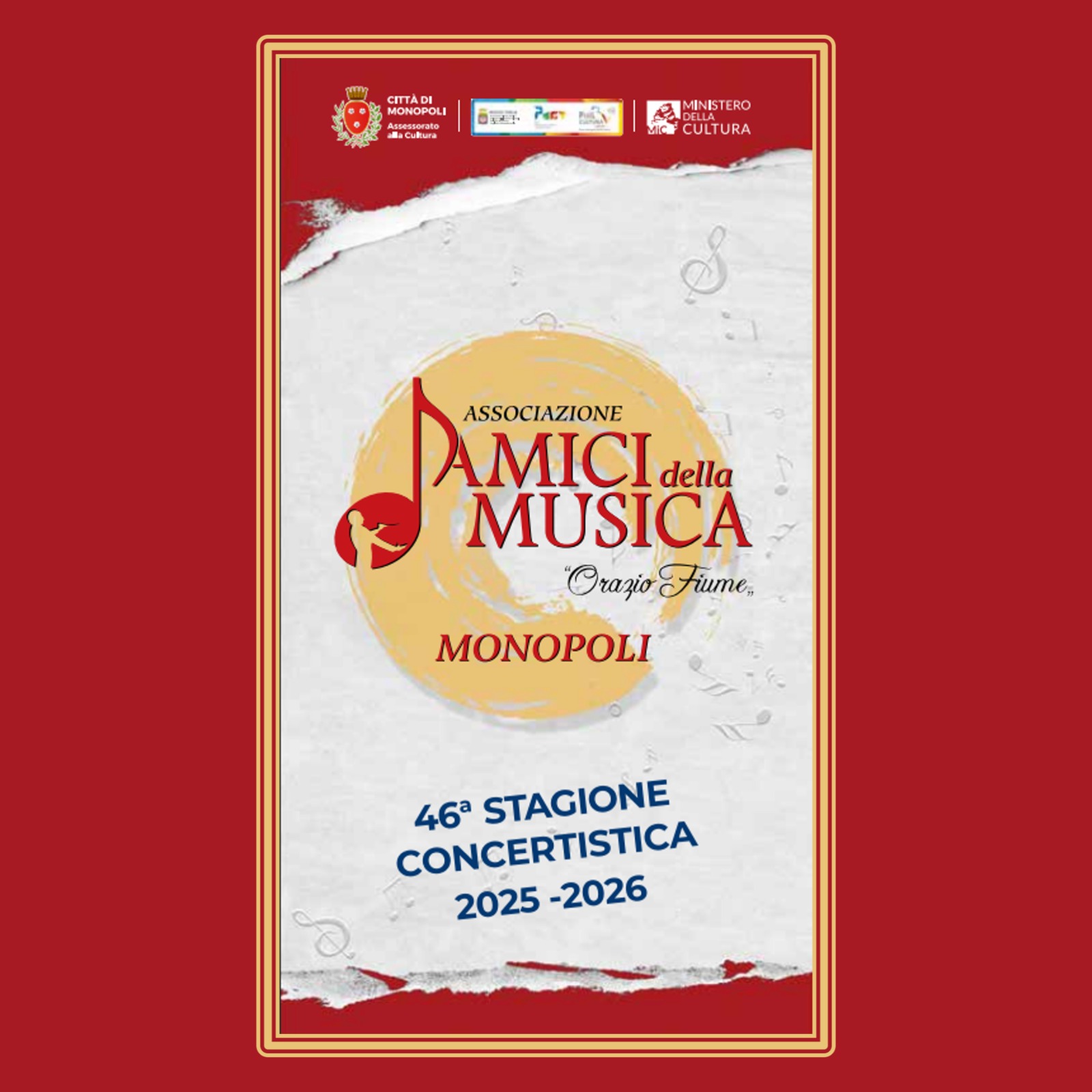 46ª edizione della Stagione Concertistica degli “Amici della Musica” (2025/2026)